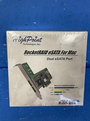 NEW HighPoint RocketRAID eSATA Controller MAC Dual eSATA Port X4 RAID Controller - Image 1 of 4
