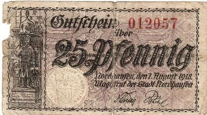 Dinero de emergencia Nordhausen (Alemania) 25 peniques GRAN56 - Imagen 1 de 2