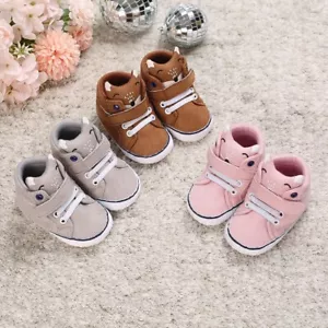 Baby Shoes Boys Girls Infant Cartoon Sneakers Non-Slip Rubber Sole Toddler Crib - Picture 1 of 15