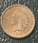 1863 Indian Head Cent AU/BU Full Liberty 4 Diamonds