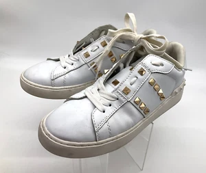 Valentino Garavani Rockstud white leather women's trainers Size 37 UK 4.5 Italy - Picture 1 of 12