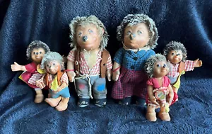 Rare Vintage Steiff Hedgehog Family 6 Members: Mecki Micki Macki Mucki 1960s - Picture 1 of 24
