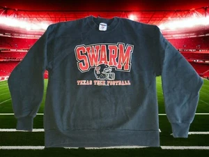 Vintage Texas Tech Red Raiders Swarm Sweatshirt Mens L Red Pullover Crew Neck - Picture 1 of 6