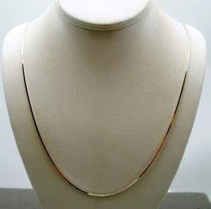 LANGE QUADRATISCHE SCHLANGENKETTE HALSKETTE STERLINGSILBER 30,0" #F149 - Bild 1 von 3