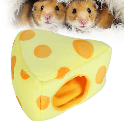 Cheese Shape Lovely Small Pet Sleeping House Soft Warm Bed Cage For Ham Hmo • 8.55€
