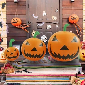 Inflatable Pumpkin Ball PVC Halloween Pumpkin Decoration for Courtyard Table - Picture 1 of 19