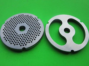#32 x 1/8" & Stuffer disc Meat Grinder Plates for Hobart LEM Cabelas Biro etc - Picture 1 of 3