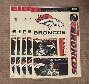 (2) Sheets of Denver Broncos NFL 11x17 Ultra 5 Decals Stickers For Windows - Picture 1 of 1