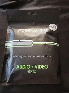 FOSPOWER FOSCBL-10006 25 FEET 3.5MM (M) TO 3.5MM (M) STEREO AUDIO CABLE NEW - Picture 1 of 3