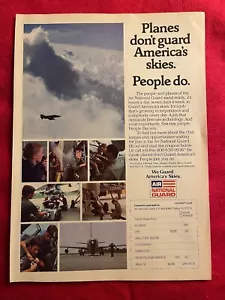 Vintage 1982 Air National Guard Print Ad Recruitment Ad - Picture 1 of 7