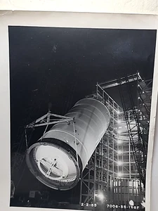 2/2/1965 Atlas Rocket Section Being Placed in Test Structure JB6A - Picture 1 of 6
