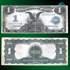 1899 1 $ One Dollar Silber Zertifikat, Black Eagle, sehr schön, 95228 - Bild 1 von 1