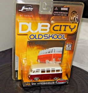 2005 Jada Toys Dub City Old Skool Maroon/White '62 VW Micro Bus 1/64 NIP - Picture 1 of 3