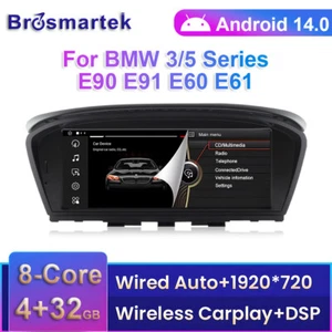 8,8'' Android 14 Autoradio CarPlay 4+32GB GPS Navi Für BMW E60 E61 E90 E91 CIC - Bild 1 von 13