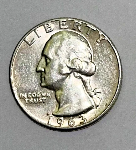 1963 Liberty Quarter Dollar US Coin No Mint Mark Rare Good Condition Cover