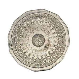 Australia 1977 Silver Jubilee 50 Cent Commemorative Copper-nickel KM#70 - Picture 1 of 2