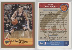 2003-04 Bazooka Gold Jason Williams #27