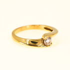 18Ct Yellow Gold Diamond Ring Size K 0.20 Ct  Diamond Minimalist Twist Ring Uk