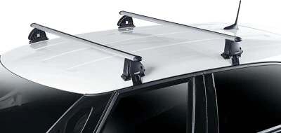 Barras transversales de techo de aluminio premium 130 cm para Audi A1 2012-2018 sin rieles Foto 1 de 4
