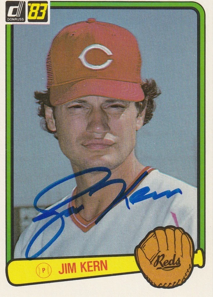 JIM KERN CINCINNATI REDS SIGNED 1983 DONRUSS CARD #355 - Image 1 of 1