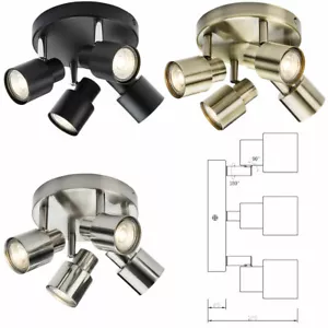 Knightsbridge Modern 4 Wege LED Decken Strahler Leuchte verstellbar Shop - Bild 1 von 4