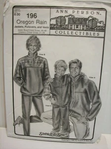Ann Person Pattern Oregon Rain #196 ~ Jacke, Pullover & Weste ~ Kind bis Erwachsene - Bild 1 von 2