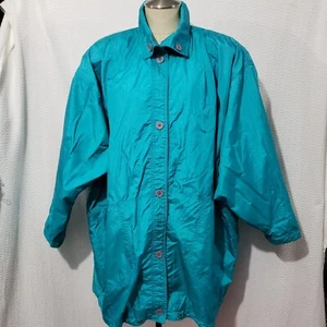 Vtg Cabin Creek Aquamarine Light Jacket  Buttons One Size - Picture 1 of 9