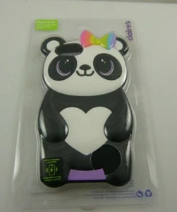 Panda fits iPhone 6 , 7 & 8 SE phone case rubber oversize heart rainbow bow - Picture 1 of 5