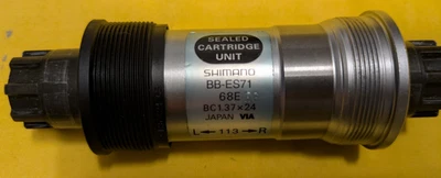 Shimano Deore  XT Octalink BB-ES71 Bottom Bracket 73 x 113mm BC 1.37x 24 Retro - Image 1 of 4