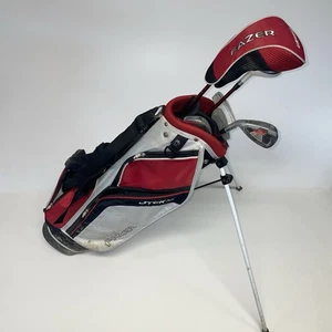 Fazer JTek 3.0 Junior Left Handed Golf Set Stand Bag + Clubs Driver/Iron/Putter - Picture 1 of 6