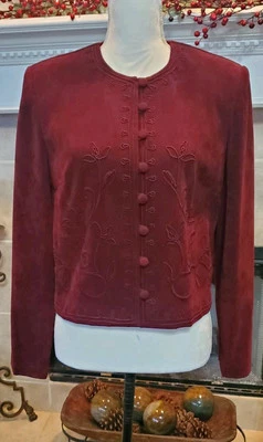 Traje Pantalón Mujer Karin Stevens Granate Vintage - Talla 10 Foto 1 de 4