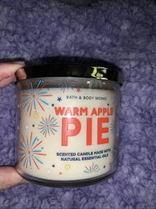Vela de 3 mechas Bath and Body Works Warm Apple Pie nueva 14,5 oz - Imagen 1 de 5