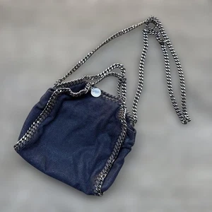 Stella McCartney Falabella Navy Chain Shoulder Tote Bag Eco Leather Over Tote - Bild 1 von 5