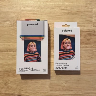 Polaroid Hi-Print 2x3 Color Photo Printer Gen 2 + Sheet Paper BUNDLE New SEALED - Image 1 of 2