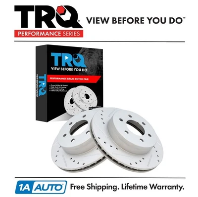 TRQ Front Brake Rotors Set For 1997-2002 Dodge Dakota 1998-2002 Durango - Image 1 of 4