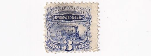 1869 STAMP US SCOTT 114 "Locomotive" 3 CENT PICTORIAL USED - M - Image 1 of 1