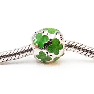 Ciondolo PANDORA Pensionato Farfalla Smaltata Verde Argento Sterling - Foto 1 di 4