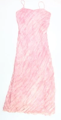 Vestido sin mangas Peter Martin para mujer rosa mezcla de lino talla 12 largo Foto 1 de 4