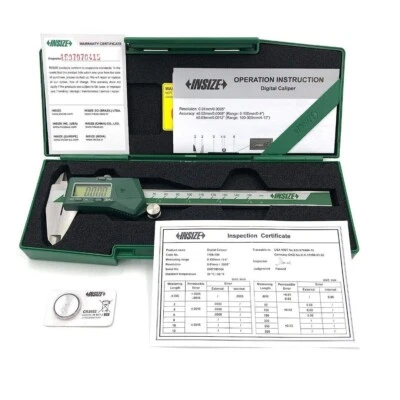 Insize 1108-200 Digital Caliper Range 0-200mm/0-8″ Resolution 0.01mm/0.0005″ - Image 1 of 4