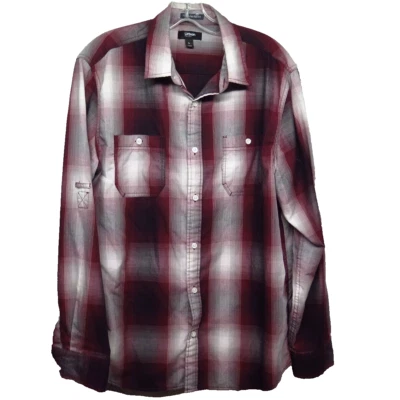 Camisa masculina Urban Pipeline Easy Care tecido roxo manga longa com botões tamanho G - Imagem 1 de 4