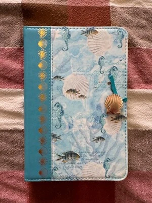 NEW Divinity Boutique Turquoise Ocean Themed Journal Lined Pages Gilded Edges - Image 1 of 4