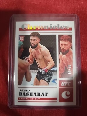 2023 Panini Chronicles UFC Javid Basharat RC Rookie Silver Holo 16/25 #84 - Image 1 of 2