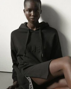 Aje Hana Hoodie Dress Tunic Sweatshirt Women's Fleece Pullover Hooded Dress L/12 - Picture 1 of 10