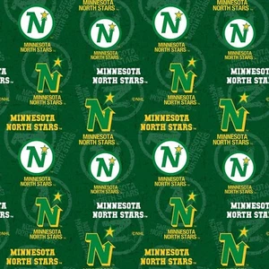 Minnesota North Stars NHL Hockey Tonal Prints 100% Cotton Fabric YARD Tone - Picture 1 of 2