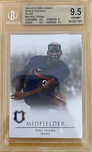 Paul Pogba 2021-22 Futera Unique World Football #54 Silver 2/10 BGS 9.5 France - Picture 1 of 2