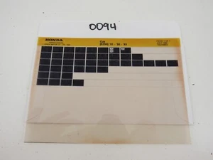 Honda Cub EZ90 '91 '92 '93 Parts Catalog Manual Microfiche - Picture 1 of 1
