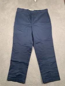 NWT Dickies Original Fit Lined Work Pants Navy Blue Wrinkle Stain Resist 46x32 - Picture 1 of 11