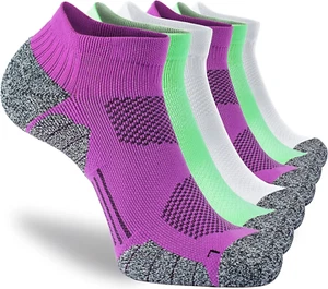 Unisex Cushioned Compression Athletic Ankle Socks Multipack - Picture 1 of 12