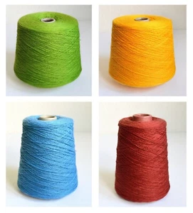 Italian 100% Cotton Knitting Yarns, 10.6 oz / 300 grams Balls or Cone - Picture 1 of 5