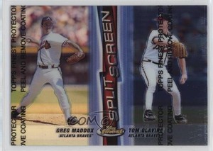 1999 Topps Finest Split Screen Refractor Left Tom Glavine Greg Maddux #SS11 HOF